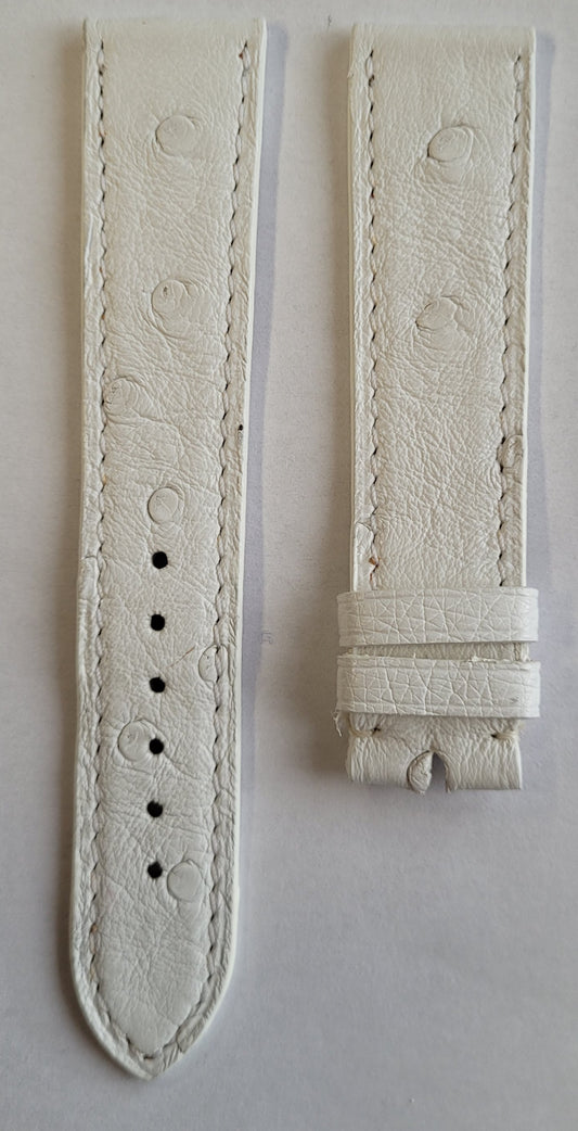 Piaget Straussenleder Weiß G1P6RAEU 18mm