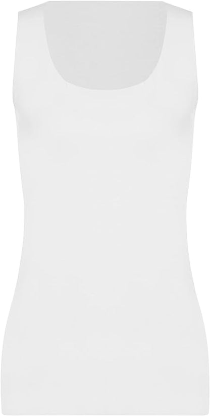 Wolford Damen Aurora Pure Top Sleeveless T-Shirt Weiß