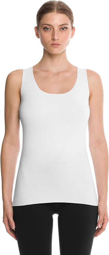 Wolford Damen Aurora Pure Top Sleeveless T-Shirt Weiß
