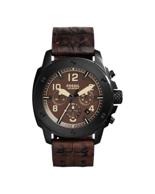 Fossil Herren Chronograph Quarz Leder FS5095