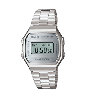 CASIO Unisex  Armbanduhr Digital Quarz Edelstahl A168WEM-7EF