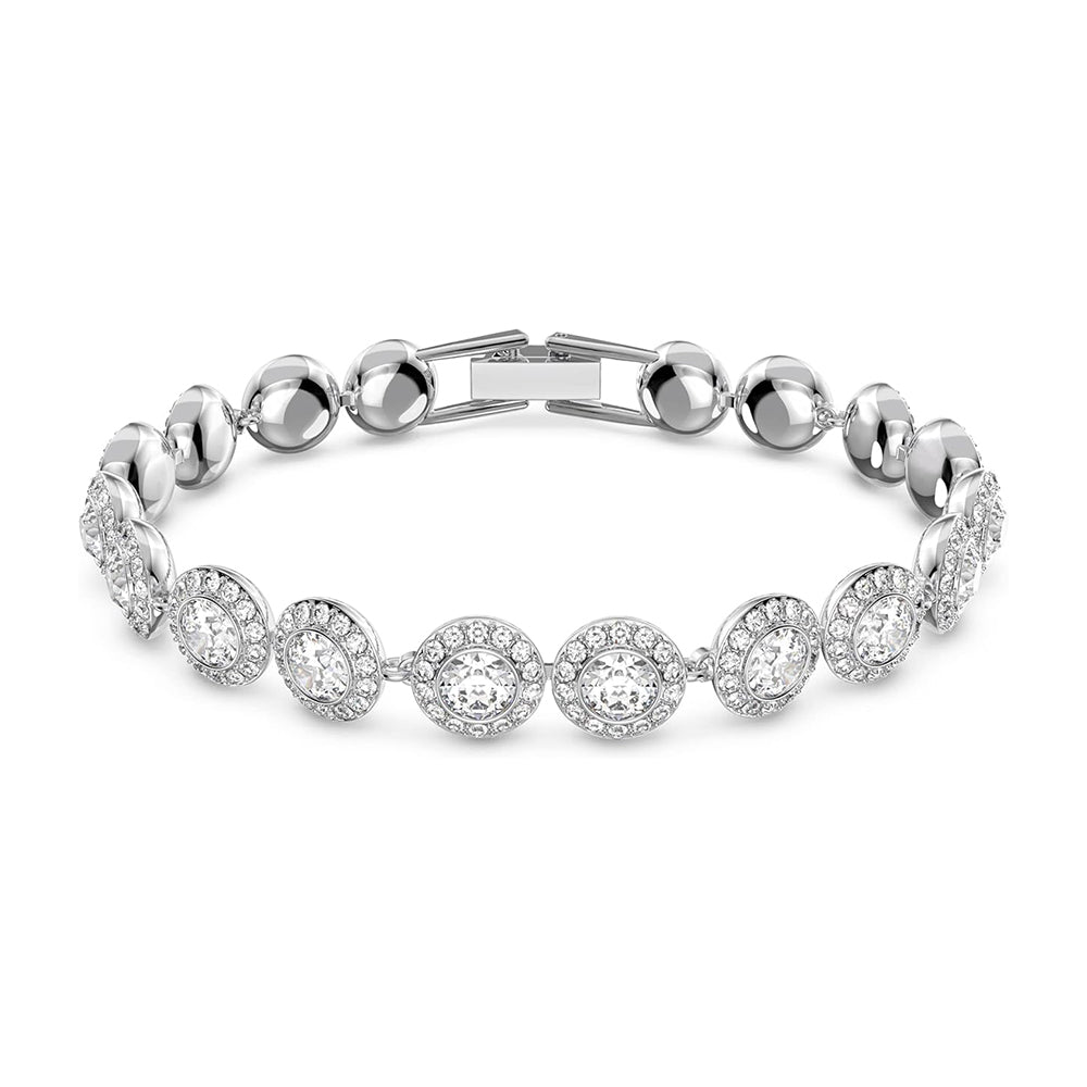 Angelic Set Rundschliff von Swarovski - Weiß, Rhodiniert