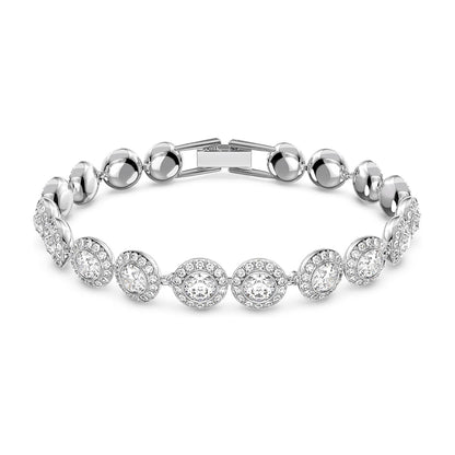 Angelic Set Rundschliff von Swarovski - Weiß, Rhodiniert