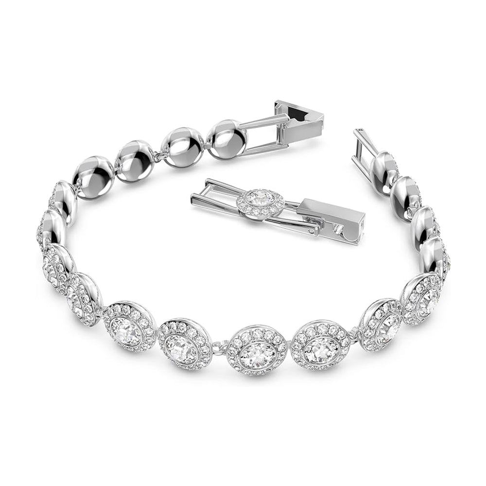 Angelic Set Rundschliff von Swarovski - Weiß, Rhodiniert