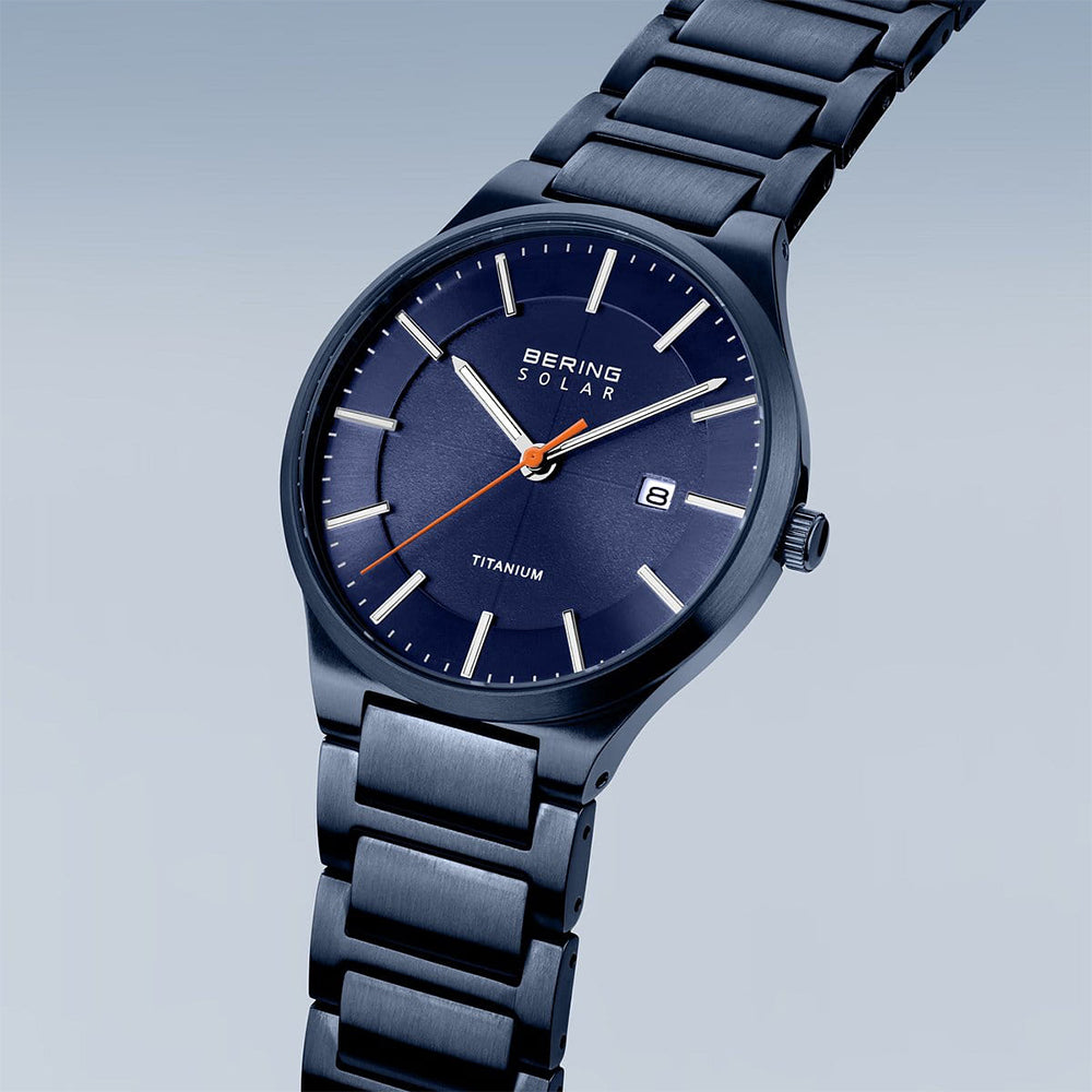 Bering Solar Titanium | blau gebürstet | 15239-797