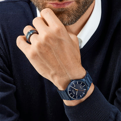 Bering Solar Titanium | blau gebürstet | 15239-797