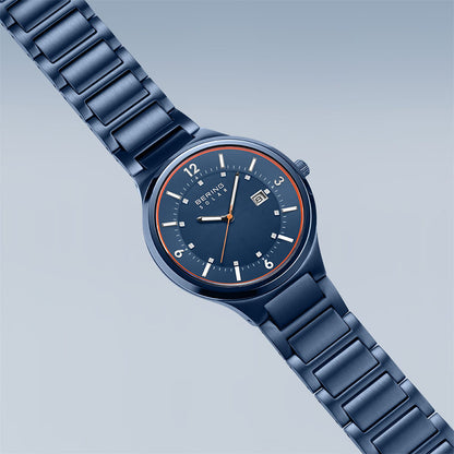 Bering Solar | blau poliert/gebürstet | 14442-797