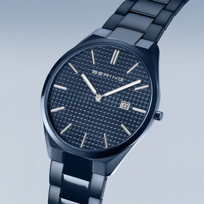 Bering Ultra Slim | blau poliert/gebürstet | 17240-797