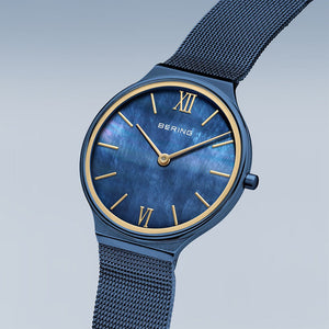 Bering Ultra Slim | blau poliert/gebürstet | 18434-397