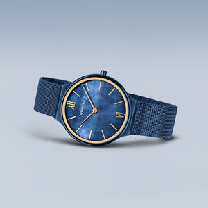 Bering Ultra Slim | blau poliert/gebürstet | 18434-397