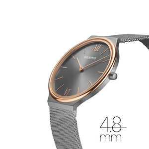 Bering Ultra Slim | grau poliert/gebürstet | 18434-369