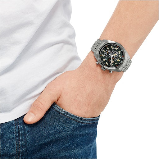 CITIZEN Herren Analog Quarz Uhr mit Edelstahl Armband AT2480-81X