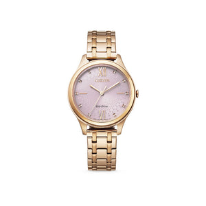 Citizen Damen Analog Eco-Drive Uhr mit Edelstahl Armband EM0503-75X