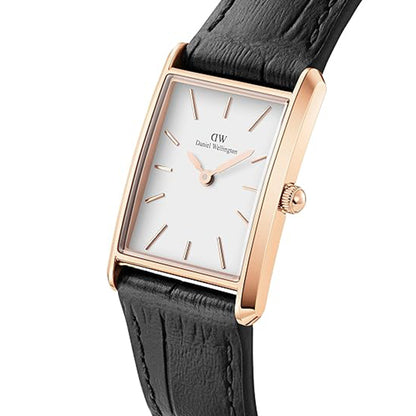 Daniel Wellington Bound Black Crocodile Rose Gold