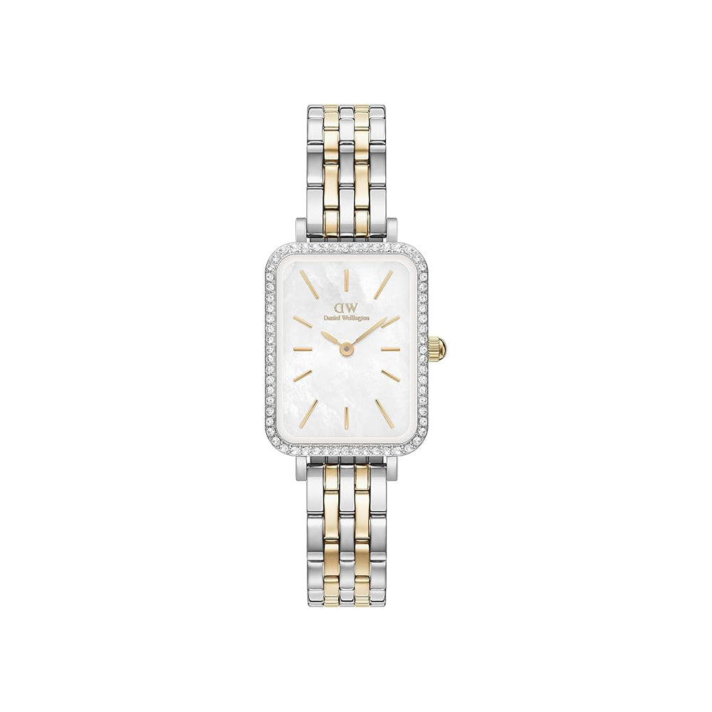 Daniel Wellington Quadro Lumine Bezel 5-Link Two-Tone MOP