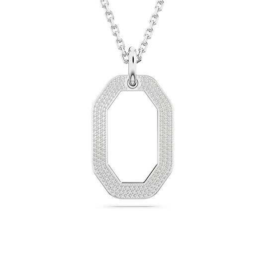 Dextera Anhänger von Swarovski - Mittel, Weiß, Rhodiniert