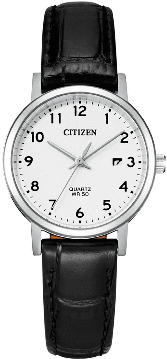 Citizen Damen Analog Quarz Uhr mit Leder Armband EU6090-03A