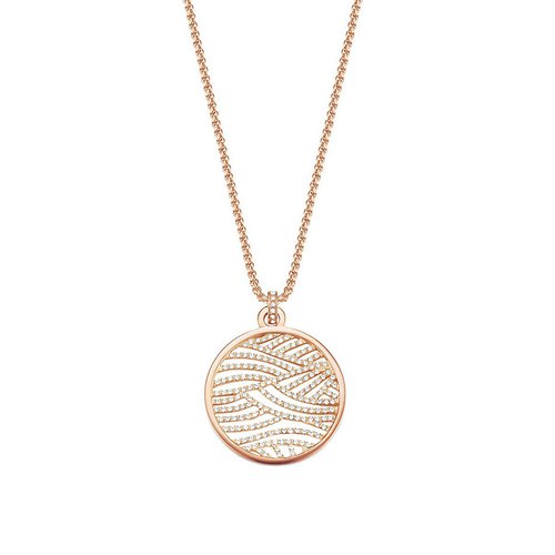 Esprit Damen Kette Collier Edelstahl JW50236 Rosé Zirkonia