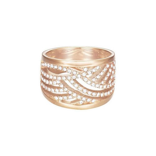 Esprit Damen Ring Edelstahl Rosé JW50236 Zirkonia