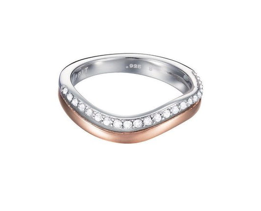 Esprit Damenring Wave Duo Bicolor
