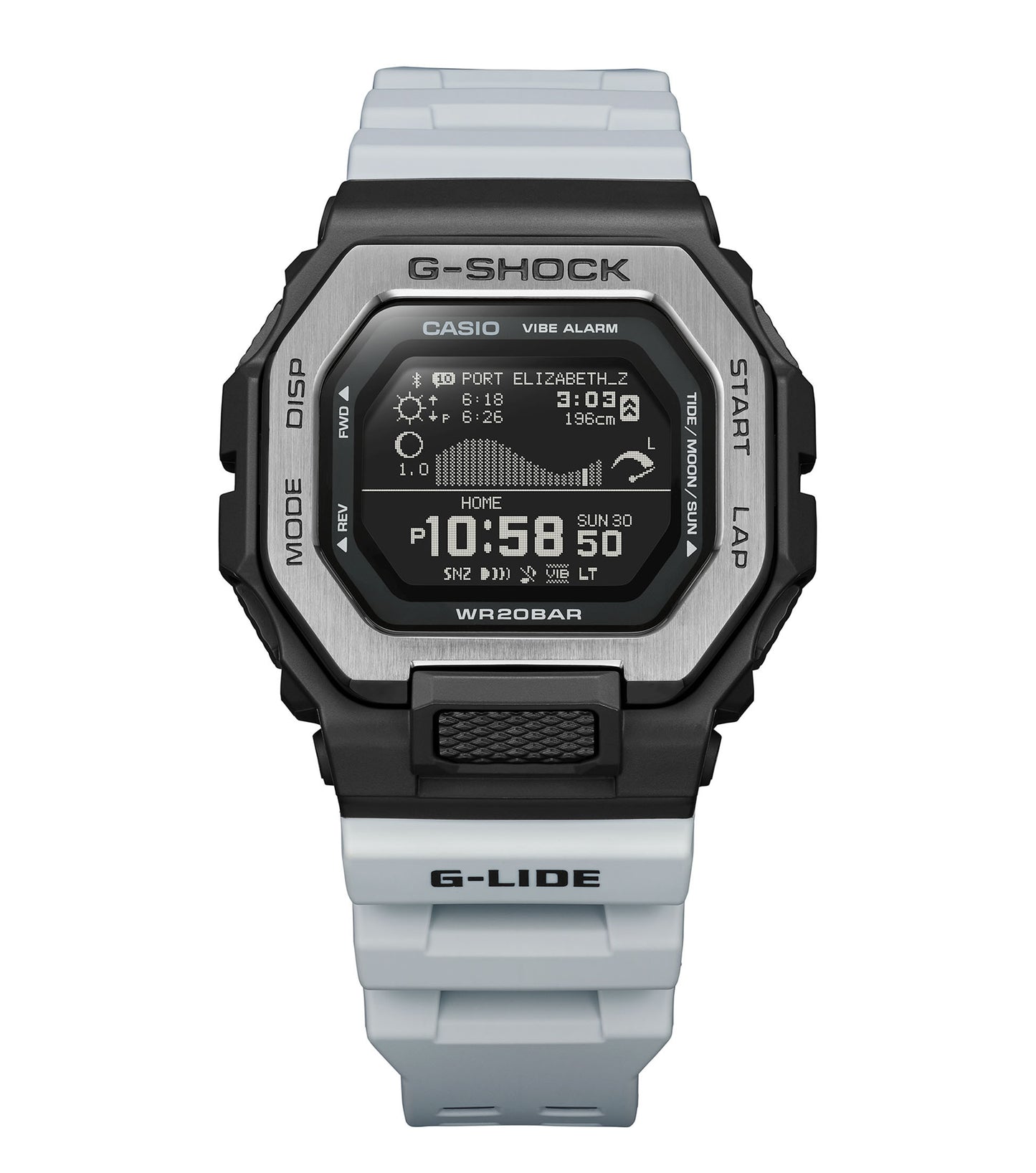 Casio G-Shock G-Lide Digitaluhr Hellgrau/Dunkelgrau GBX-100TT-8ER