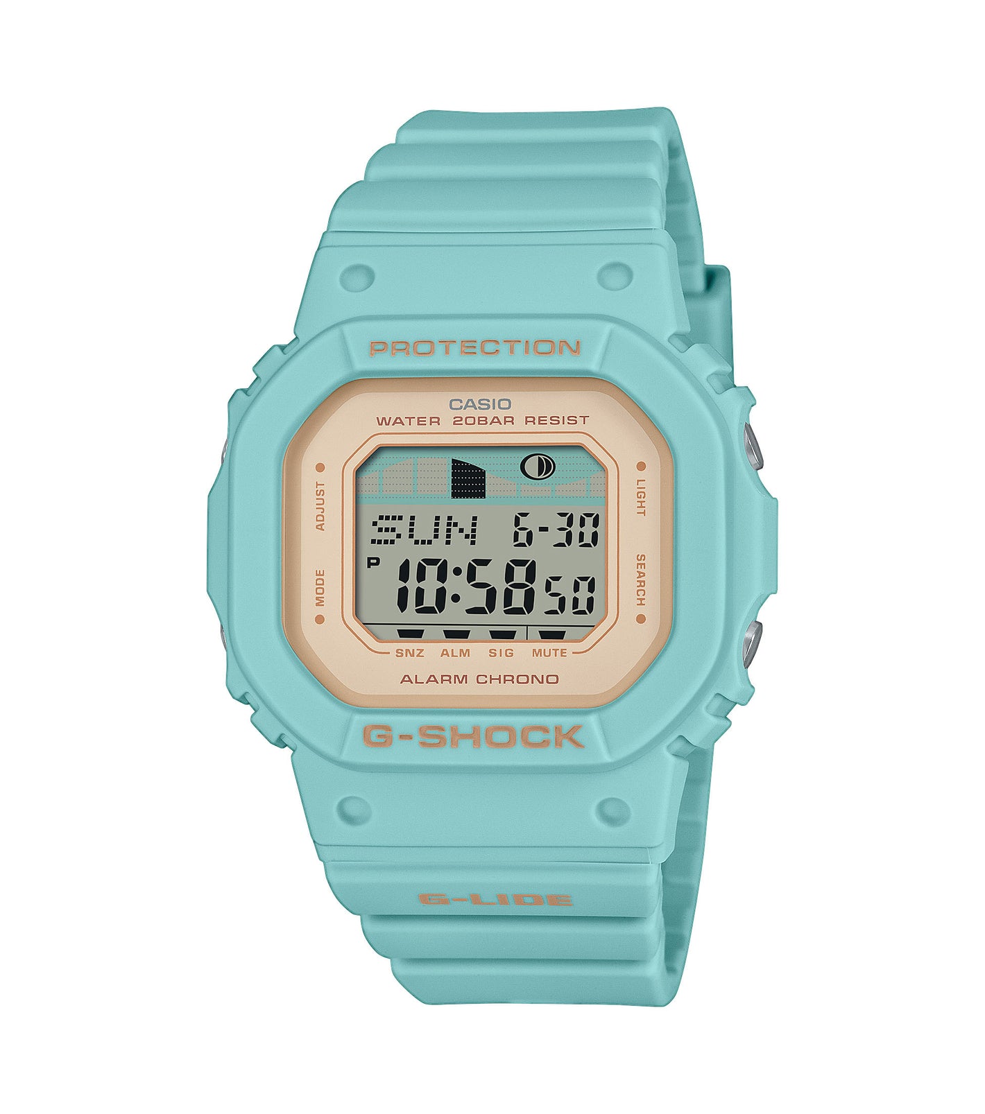 Casio G-Shock G-Lide Damen-Uhr Hellblau GLX-S5600-3ER