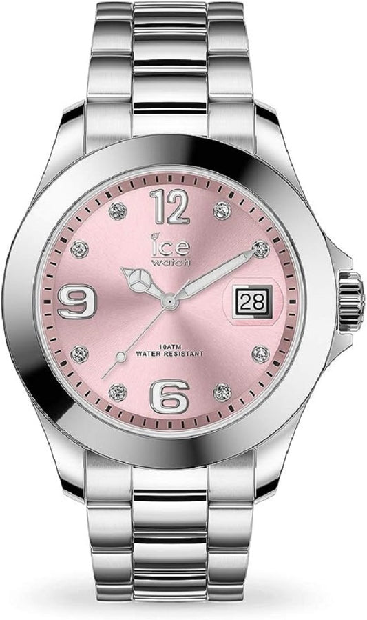 Ice-Watch - ICE steel Light pink with Swarovski-stones (Medium)