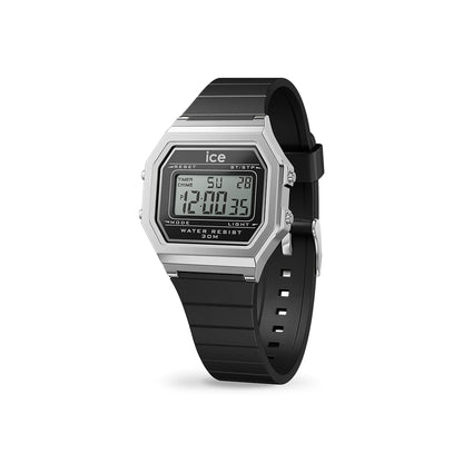 Ice-Watch Ice Digit Retro Black Silver (S)