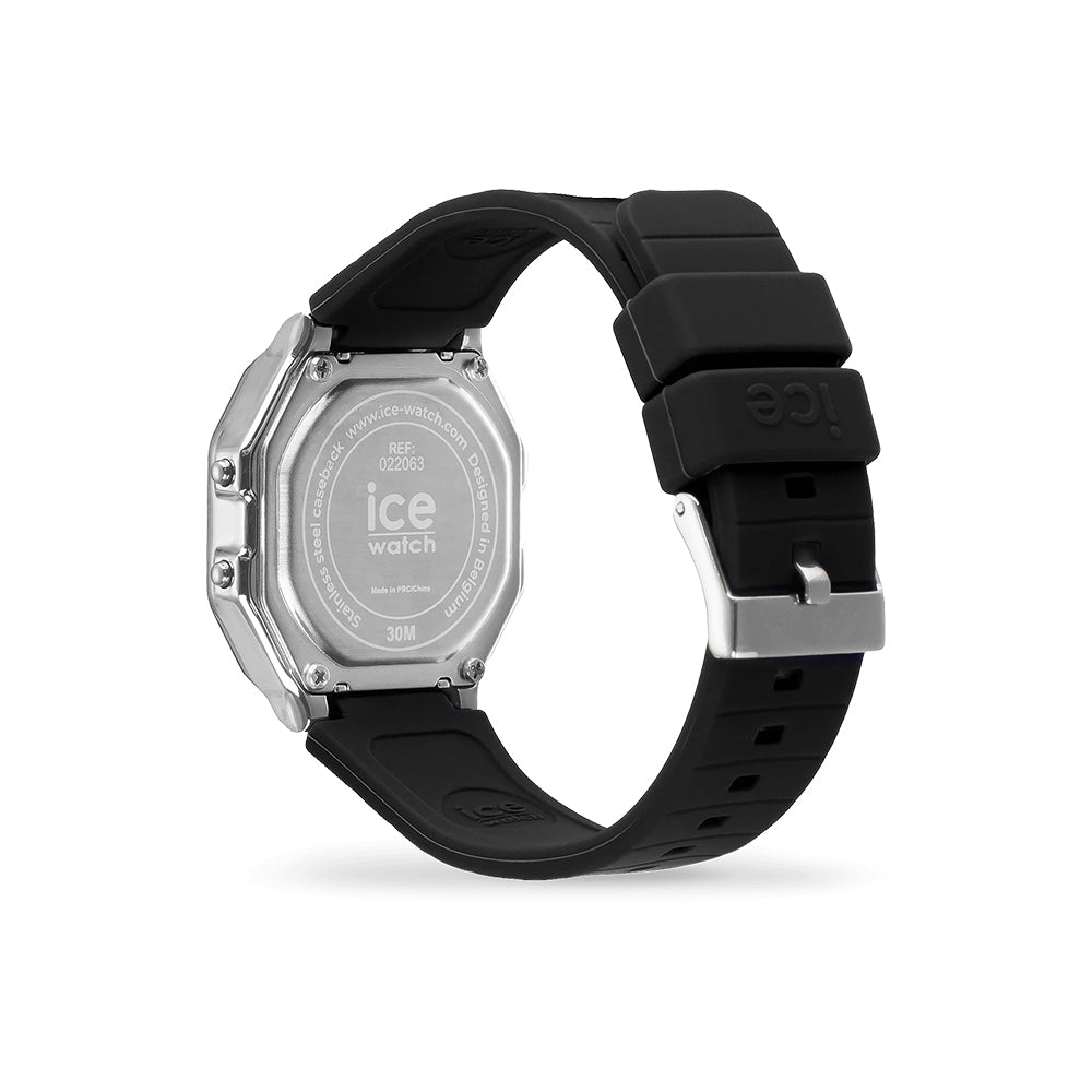 Ice-Watch Ice Digit Retro Black Silver (S)