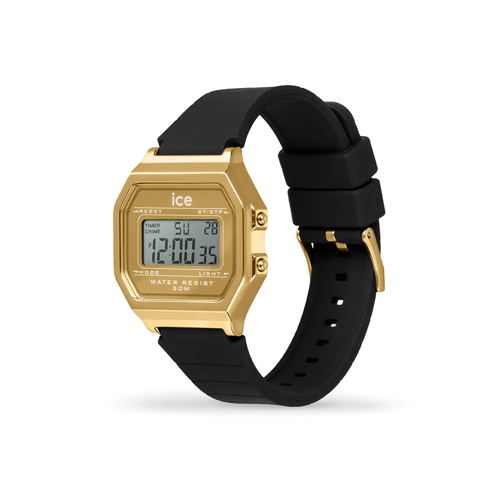 Ice-Watch Ice Digit Retro Metal Gold Mirror Black (S)