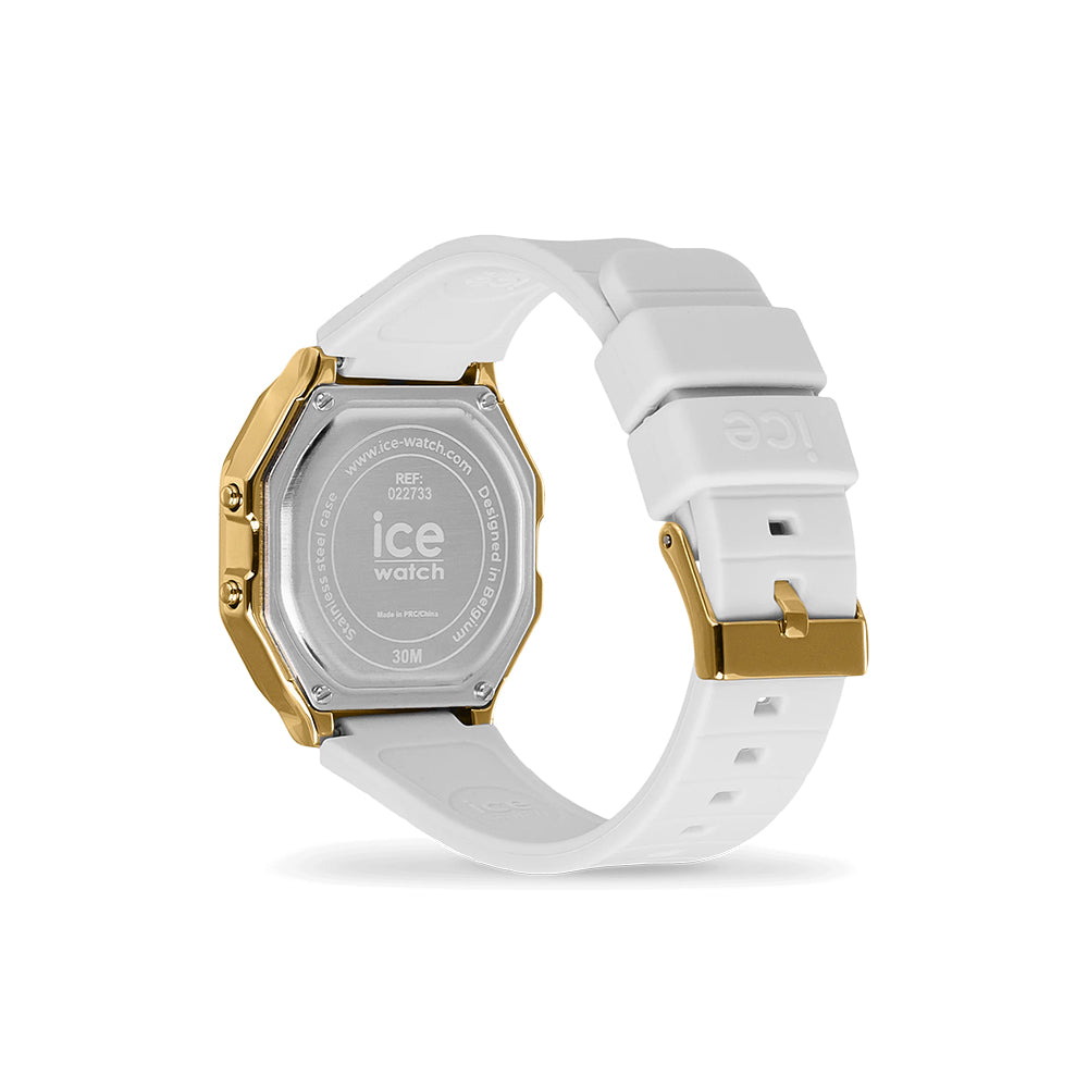 Ice-Watch Ice Digit Retro Metal Gold Mirror White (S)