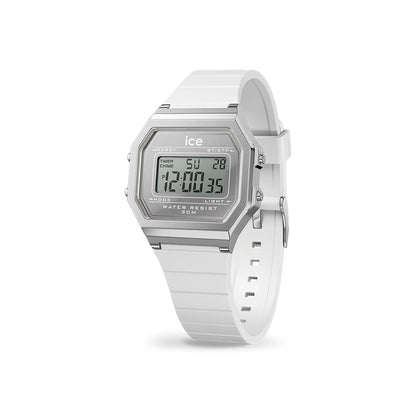 Ice-Watch Ice Digit Retro Metal Silver Mirror White (S)