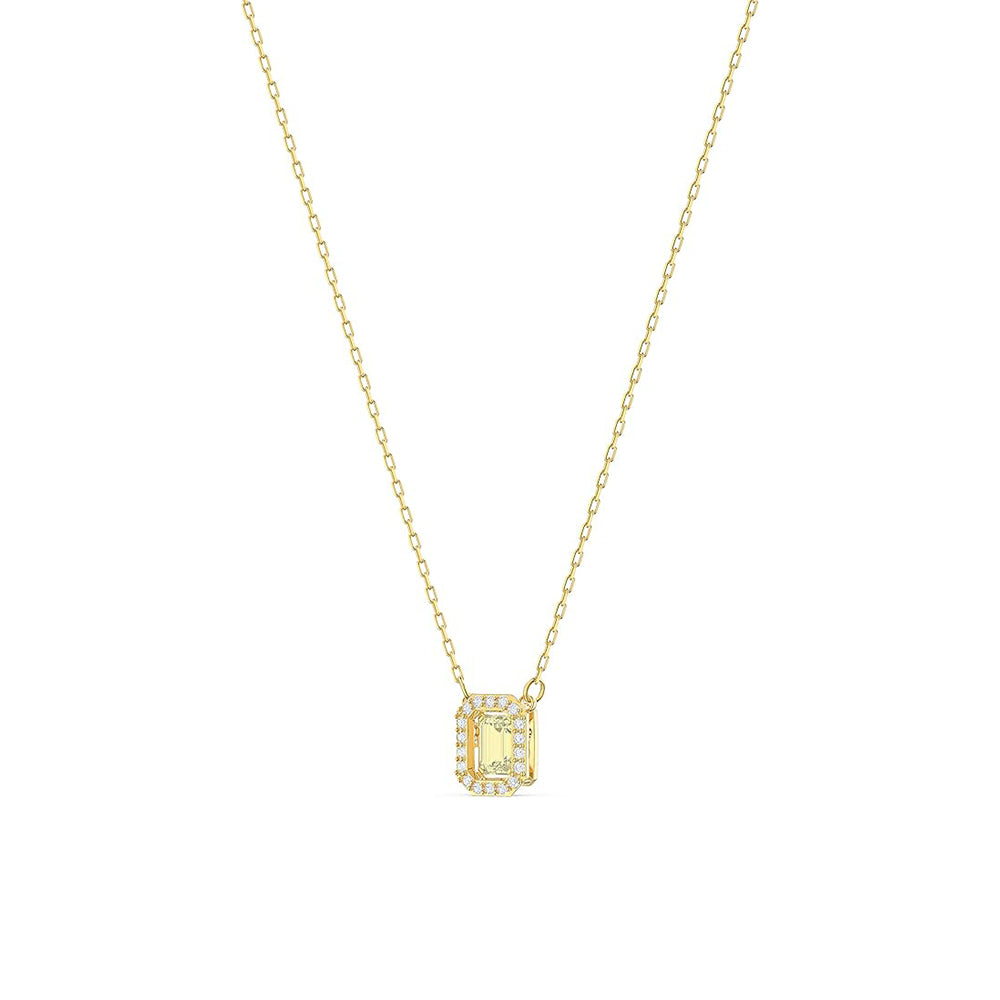 Millenia Halskette Oktagon-Schliff von Swarovski - Gelb, Goldlegierungsschicht