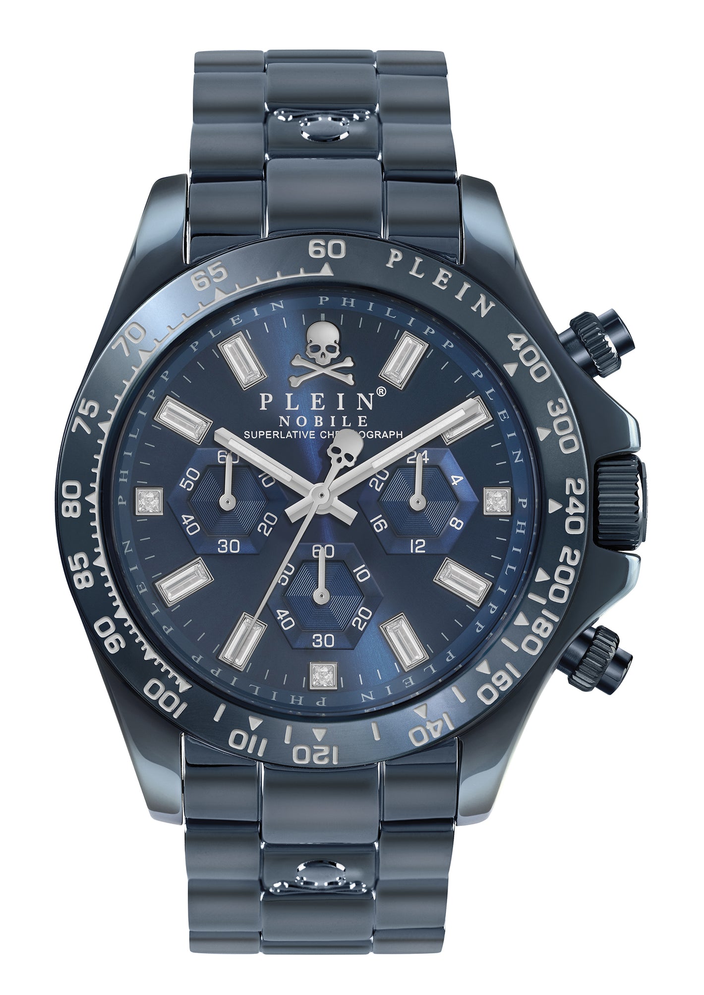 Philipp Plein Herren Uhr Chronogaph NOBILE Wonder blau PWCAA0521