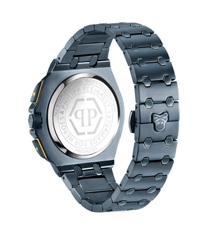 Philipp Plein Herren Uhr Chrono Quarz Plein Extreme blau PWGAA0721