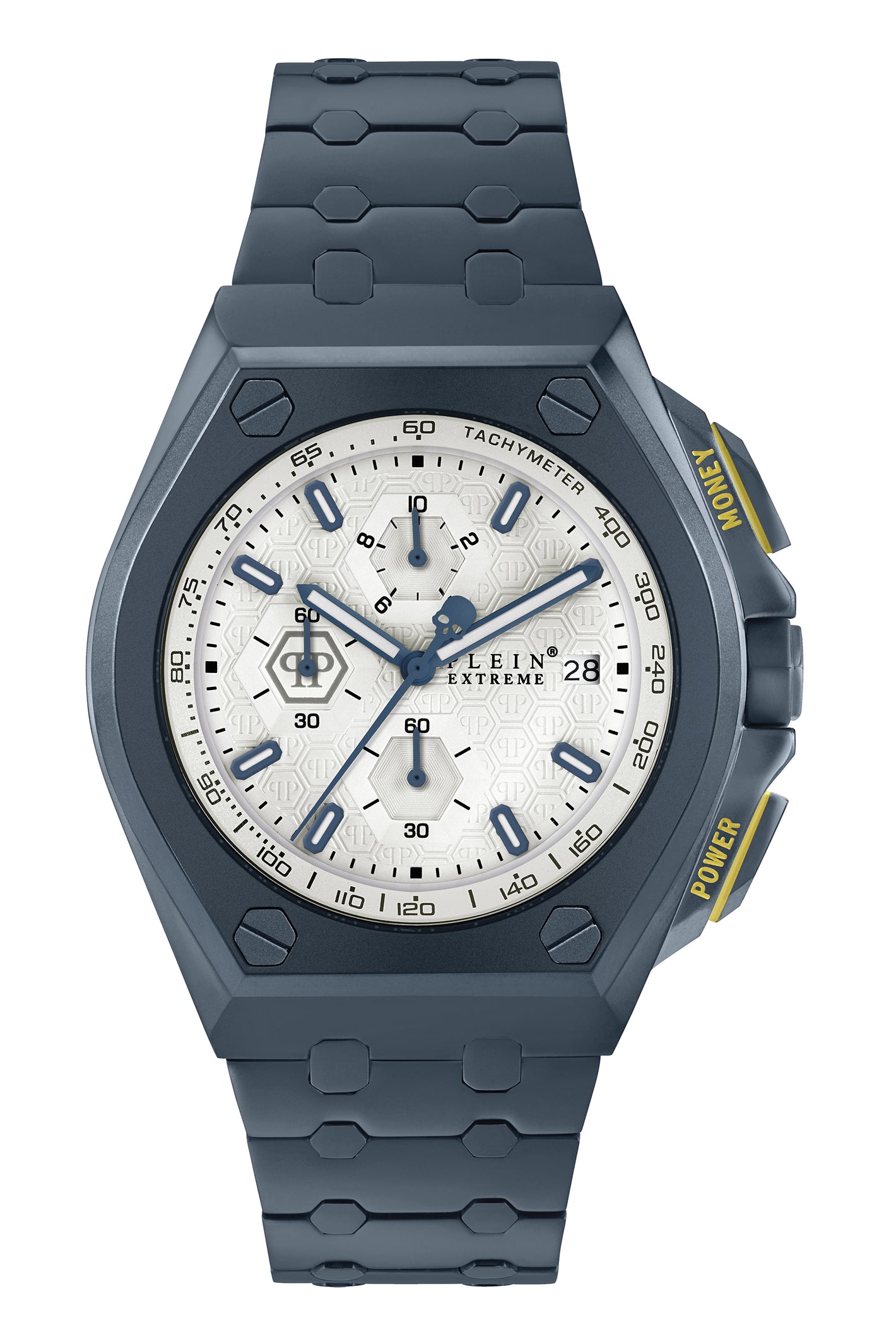 Philipp Plein Herren Uhr Chrono Quarz Plein Extreme blau PWGAA0721