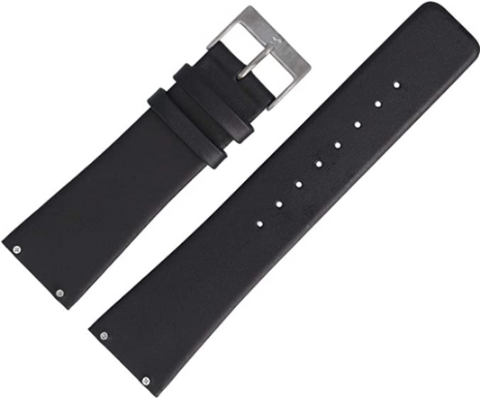 Skagen Uhrenarmband 24mm Leder Schwarz - 697XLMLMB