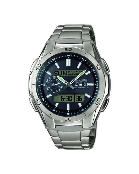 Casio Herren mit Solar und Funk und Titanarmband WVA-M650TD-1AER