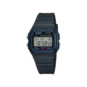 Casio Digital F-91W-1YEG Schwarz
