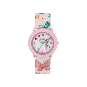 s.Oliver Armbanduhr mit Nylonarmband im Prinzessin Lillifeemuster