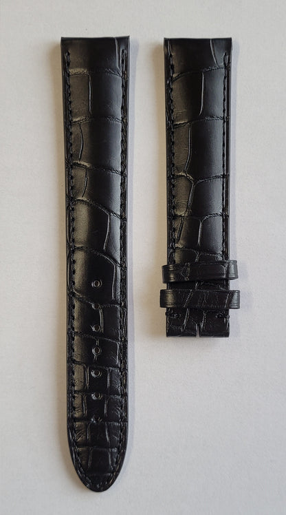 Montblanc Krokolederband Schwarz 19mm XL