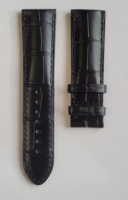 Montblanc Krokolederband Schwarz 22mm