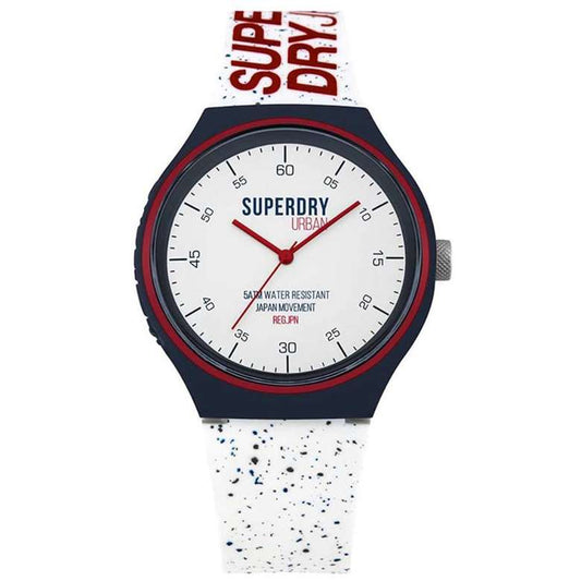 Superdry Unisex Erwachsene Analog Quarz Uhr mit Silikon Armband SYG227W