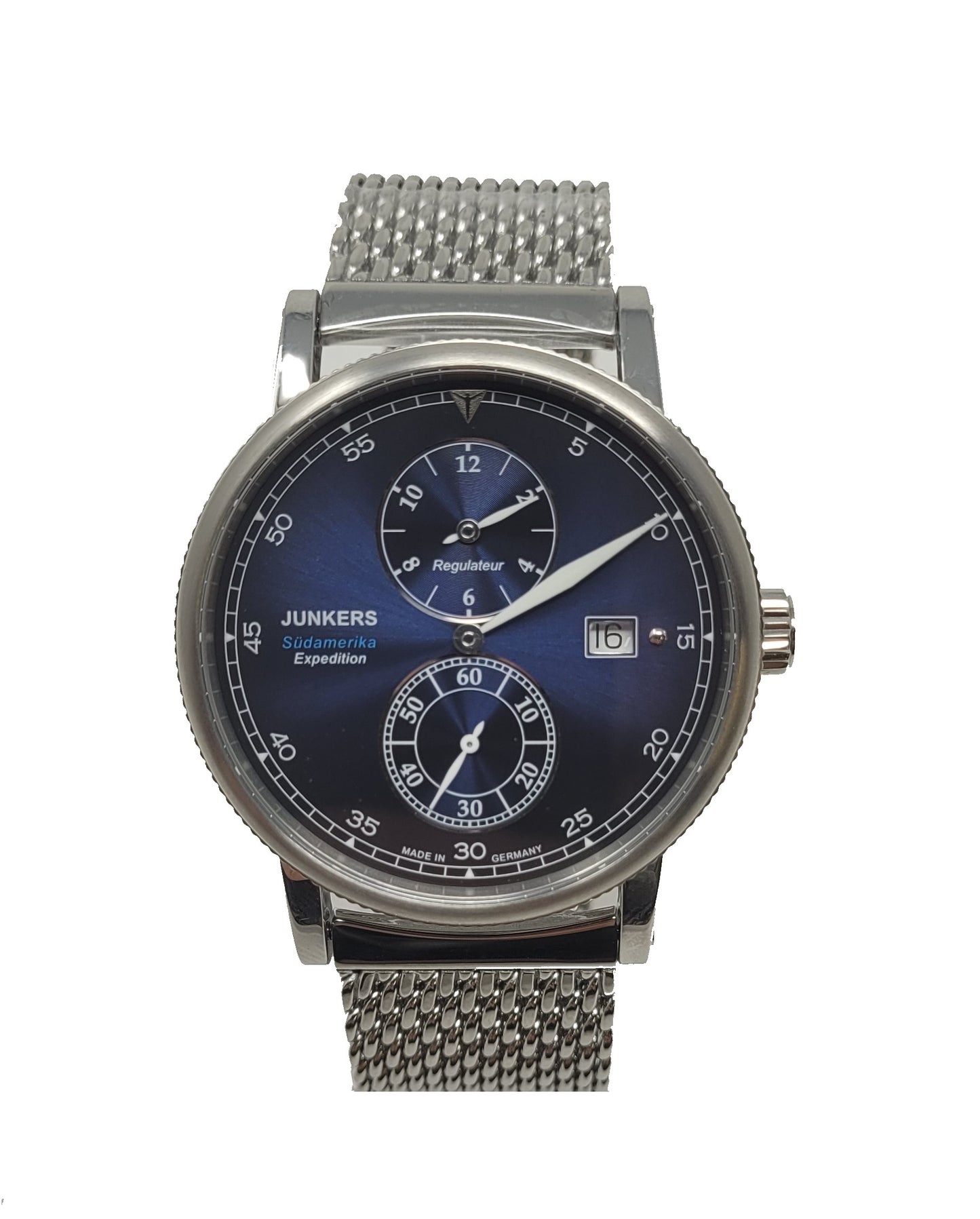 Junkers Uhr Automatikuhr, Fliegeruhr Südamerika Metallband 6512-3