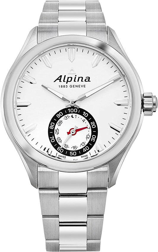 Alpina Herren Quarz Uhr mit Edelstahl Armband AL-285S5AQ6B