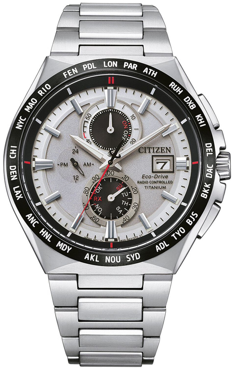 Citizen Herren Analog Quarz Uhr mit Titan Armband AT8234-85A