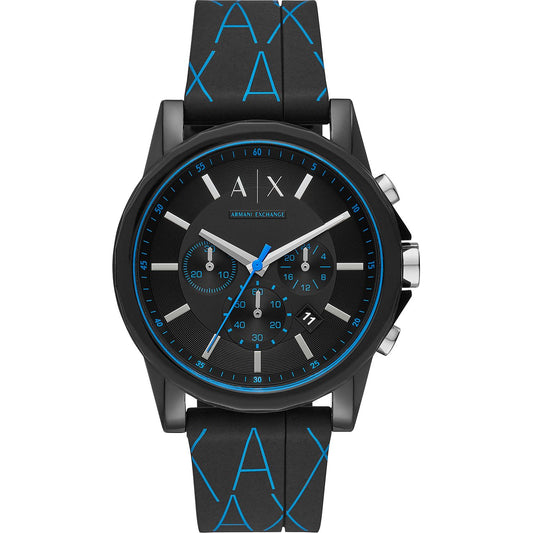 ARMANI EXCHANGE Herren Chronograph Uhr mit Silikon Armband AX1342