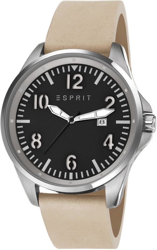 Esprit Herren-Armbanduhr Analog Quarz Leder ES107601001