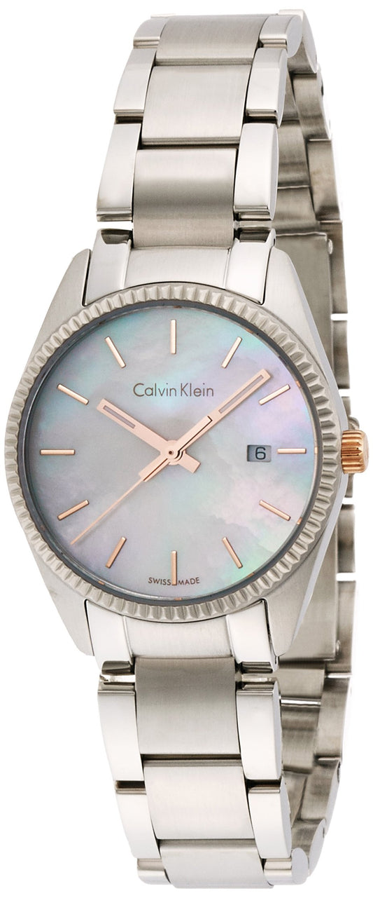 Calvin Klein Damen-Armbanduhr Analog Quarz Edelstahl K5R33B4G