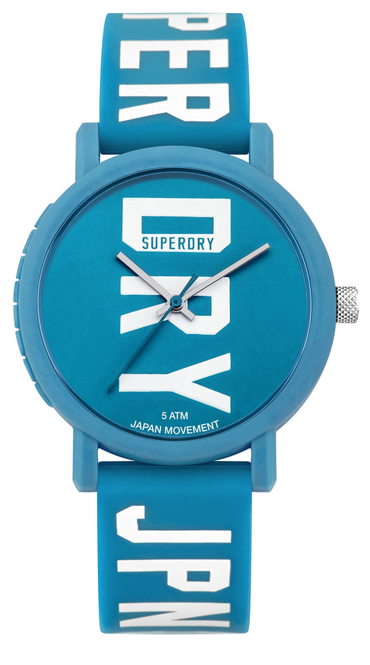 Superdry Unisex Analog Quarz Uhr mit Silikon Armband SYL196UW